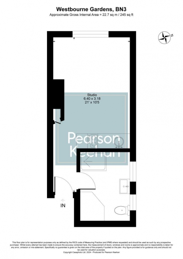 Floor Plan Image for Apartment for Sale in Westbourne Gardens, Hove