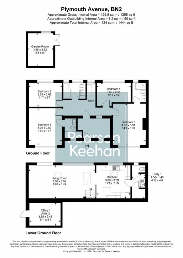 Floor Plan Image for 4 Bedroom Detached House for Sale in Plymouth Avenue, Brighton