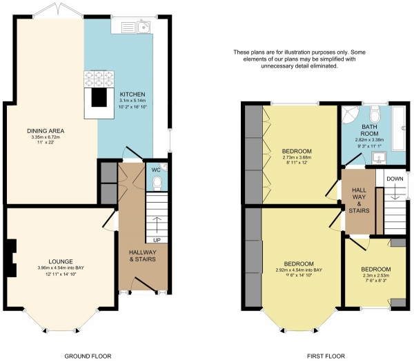 Floor Plan Image for 3 Bedroom Semi-Detached House for Sale in East View, Highams Park