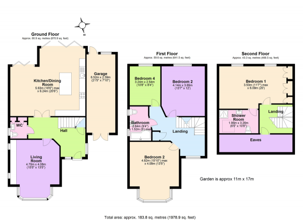 Floor Plan Image for 4 Bedroom Detached House to Rent in Chiltern Way, Woodford Green