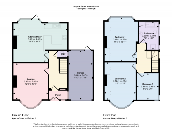 Floor Plan Image for 3 Bedroom Semi-Detached House for Sale in Vernon Avenue, Woodford Green