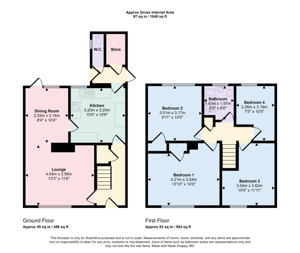 Floor Plan Image for 4 Bedroom Terraced House for Sale in Beechwood Drive, Woodford Green