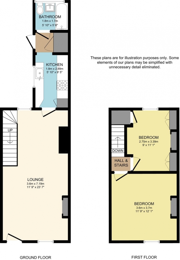 Floor Plan for 2 Bedroom Cottage for Sale in Manor Road, Chigwell, IG7, 4JY - OIRO &pound375,000