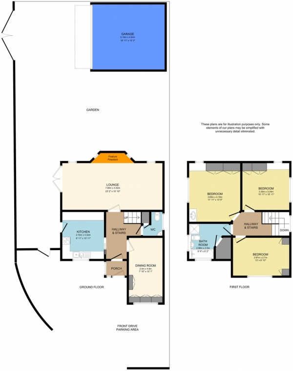 Floor Plan Image for 3 Bedroom Detached House to Rent in Glen Rise, Woodford Green