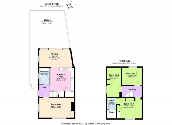 Floor Plan Image for 3 Bedroom Semi-Detached House for Sale in Pulteney Gardens, South Woodford