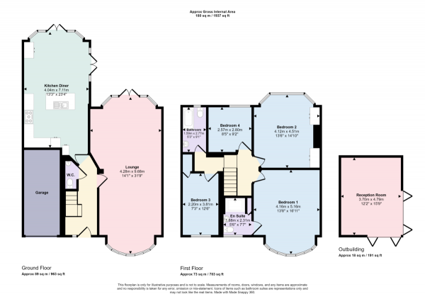 Floor Plan Image for 4 Bedroom Semi-Detached House for Sale in Worcester Crescent, Woodford Green