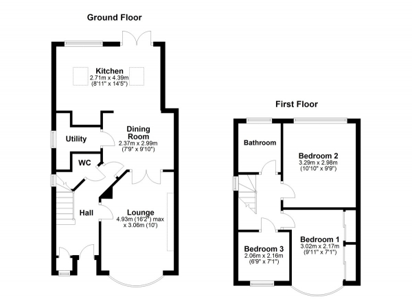 Floor Plan Image for 3 Bedroom Semi-Detached House for Sale in Jiggins Lane, Birmingham