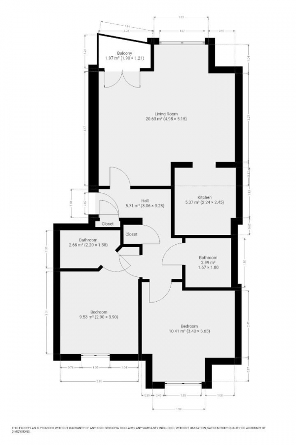 Floor Plan Image for 2 Bedroom Apartment for Sale in Pacific Way, Derby