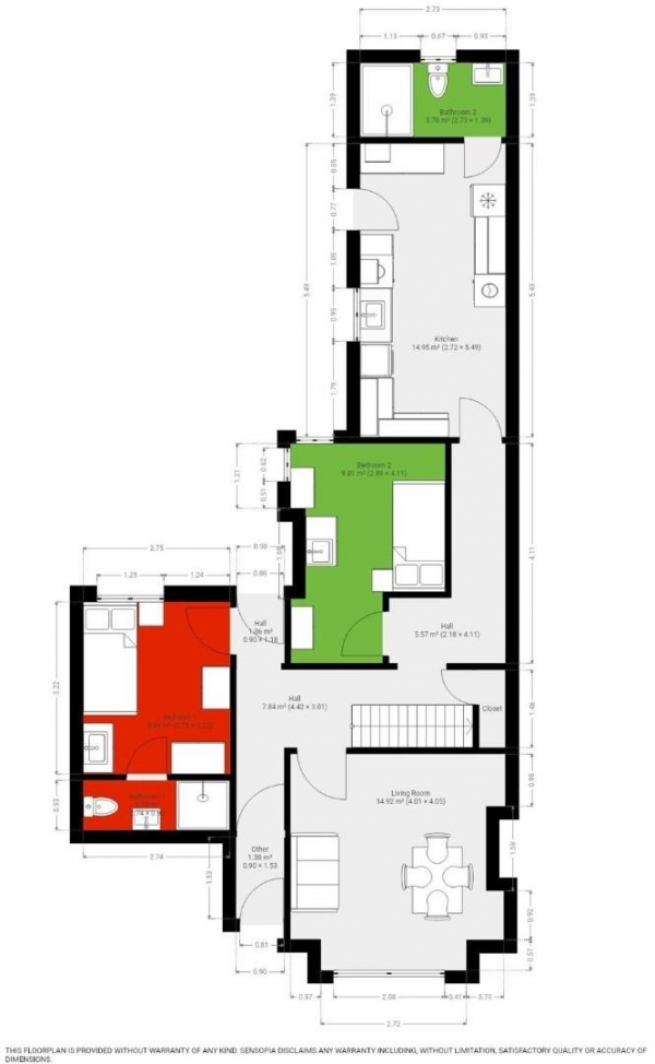 Floor Plan Image for 1 Bedroom House Share to Rent in Room 3, Palmerston Street, Derby