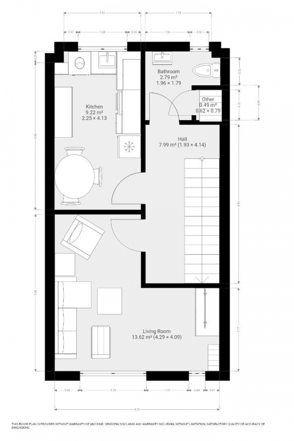 Floor Plan Image for 2 Bedroom Maisonette for Sale in Battersea Park Way, Derby