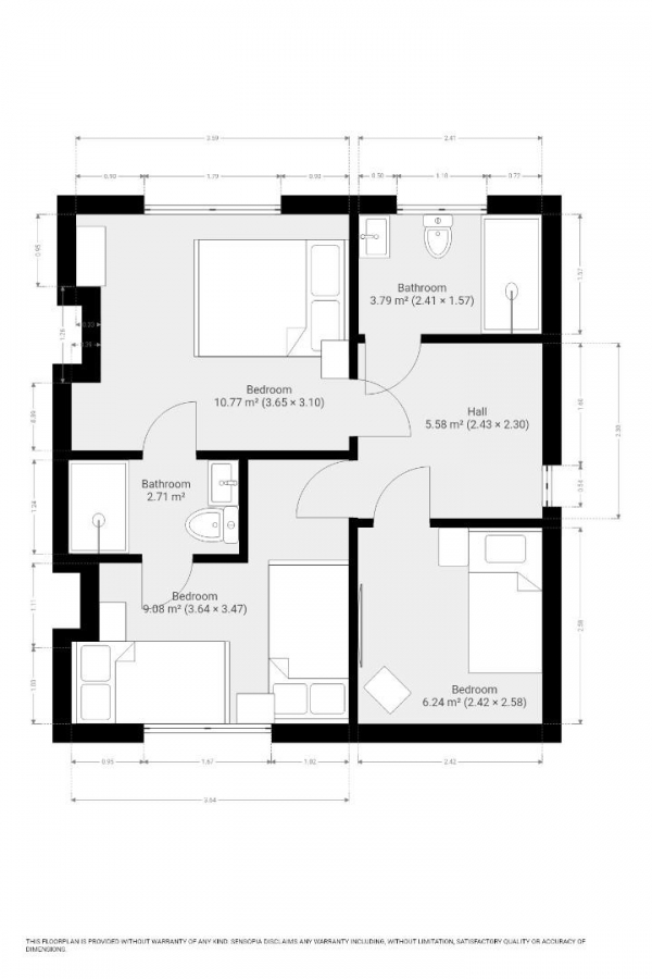 Floor Plan for 4 Bedroom Semi-Detached House to Rent in Slater Avenue, Derby, DE1, 1GT - £404 pw | £1750 pcm