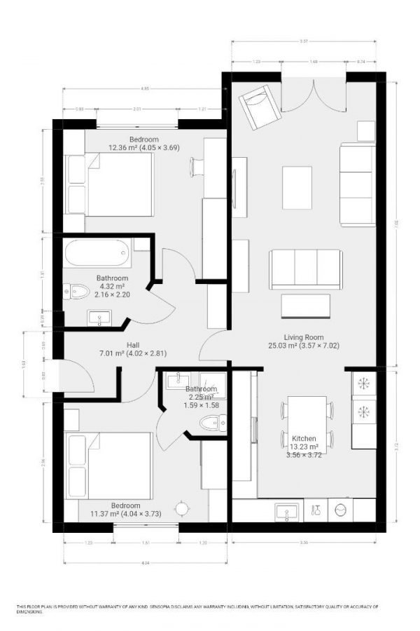 Floor Plan Image for 2 Bedroom Apartment for Sale in Ferncroft Walk, Chellaston, Derby