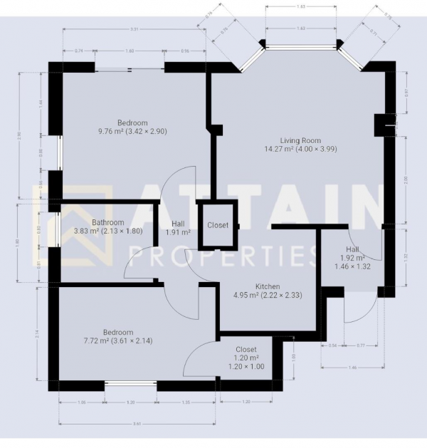 Floor Plan Image for 2 Bedroom Apartment to Rent in Burton Road, Littleover, Derby