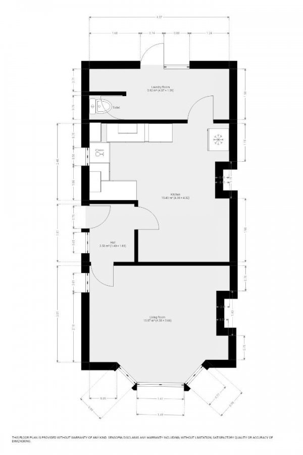 Floor Plan Image for 2 Bedroom Semi-Detached House to Rent in St. Albans Road, Derby