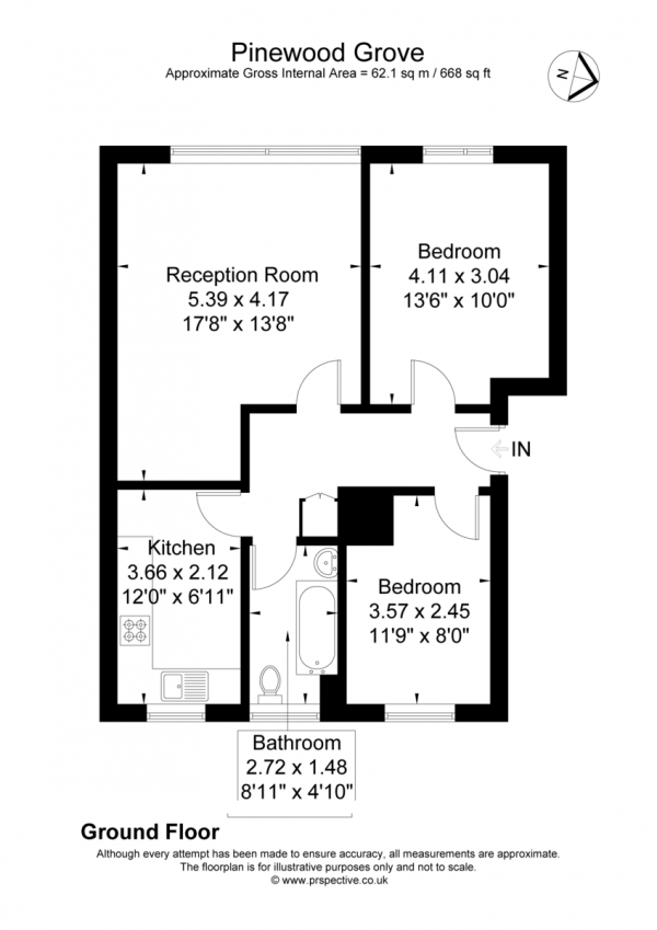 Floor Plan Image for 2 Bedroom Ground Flat for Sale in Ealing