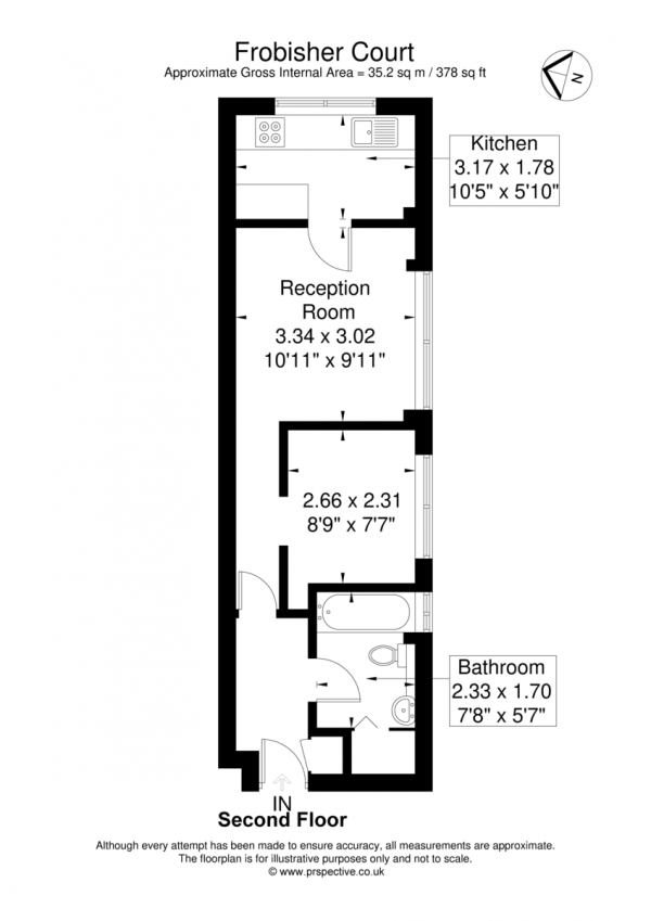 Floor Plan Image for Studio for Sale in Cleveland Road, Ealing W13