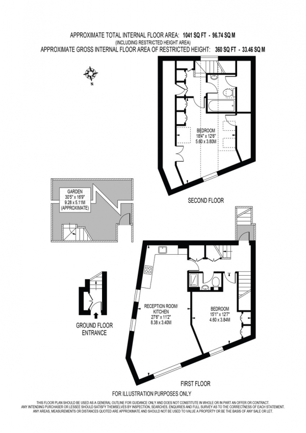 Floor Plan for 2 Bedroom Apartment to Rent in Hamilton Road, London W5, W5, 2EQ - £807 pw | £3495 pcm