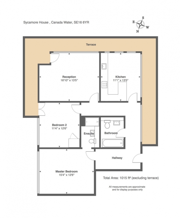 Floor Plan Image for 2 Bedroom Penthouse for Sale in Sycamore House, Canada Water, SE16 6YR