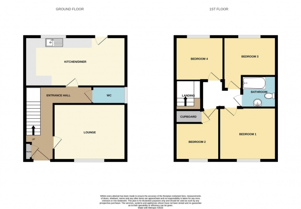 Floor Plan Image for 4 Bedroom Semi-Detached House for Sale in Hawkins Road, Pinhoe, Exeter