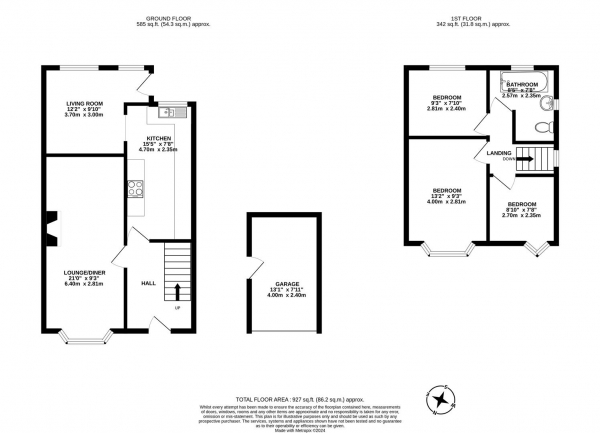 Floor Plan Image for 3 Bedroom Semi-Detached House for Sale in Aber Road, Cheadle