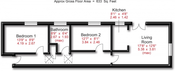 Floor Plan Image for 2 Bedroom Flat for Sale in Mowbray Street, Stockport