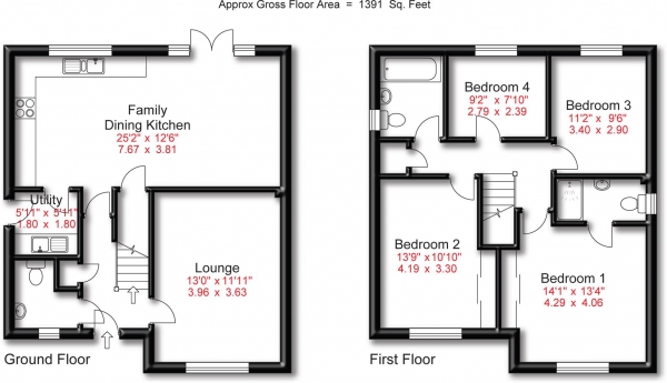 Floor Plan Image for 4 Bedroom Detached House for Sale in Avro Crescent, Woodford, Stockport