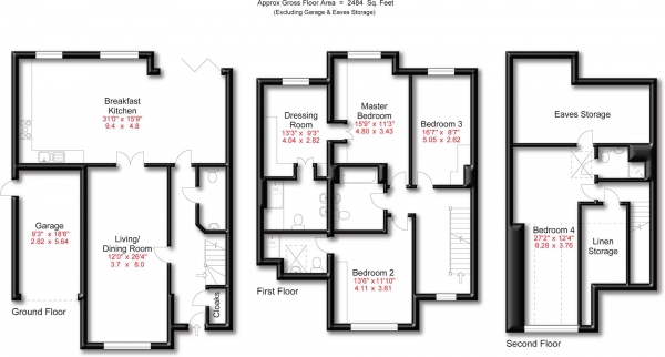 Floor Plan Image for 4 Bedroom Detached House for Sale in St James Park, Didsbury, M20 2BN