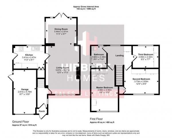 Floor Plan Image for 3 Bedroom Semi-Detached House to Rent in Fortyacre Drive, Bredbury, Stockport