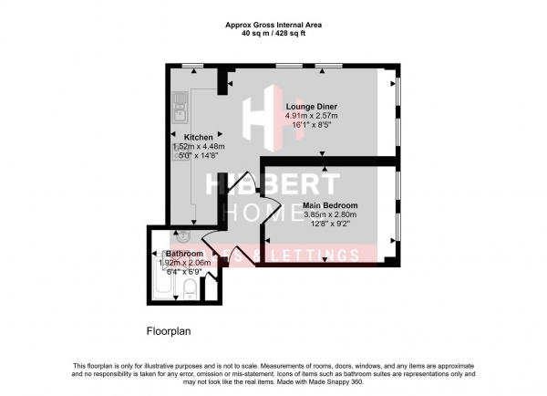 Floor Plan Image for 1 Bedroom Apartment to Rent in York Street, Stockport