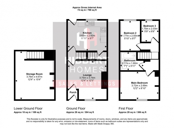 Floor Plan Image for 3 Bedroom Terraced House to Rent in Churchill Street, Stockport