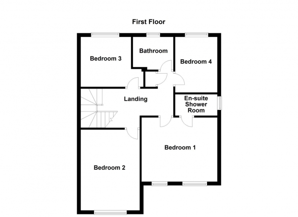 Floor Plan Image for 4 Bedroom Detached House for Sale in Willow View, Castleford