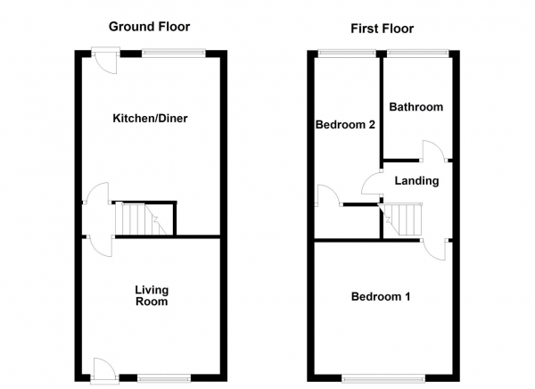 Floor Plan Image for 2 Bedroom Terraced House for Sale in Heald Street, Castleford