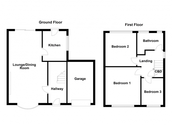 Floor Plan Image for 3 Bedroom Semi-Detached House to Rent in Newfield Crescent, Normanton, WF6 1SQ