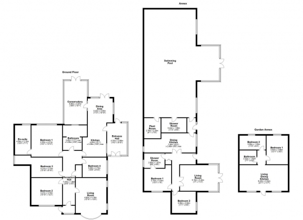 Floor Plan Image for 8 Bedroom Detached Bungalow for Sale in Ackworth Road, Purston, Pontefract