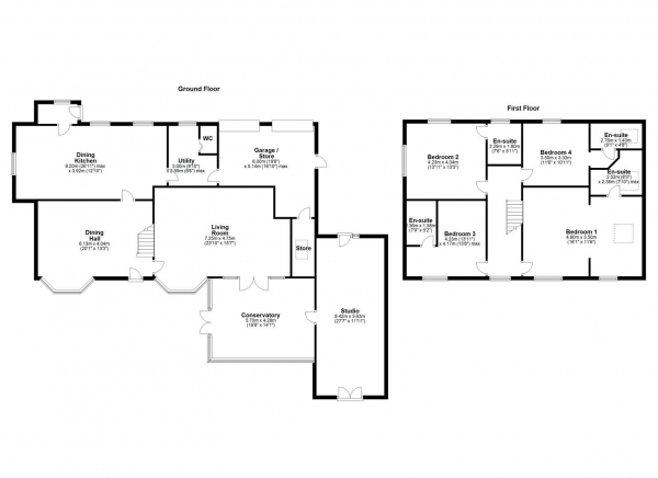 Floor Plan Image for 4 Bedroom Detached House for Sale in HALLMARK FINE HOMES | Doncaster Road, Crofton, Wakefield