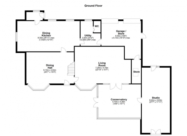 Floor Plan Image for 4 Bedroom Detached House for Sale in HALLMARK FINE HOMES | Doncaster Road, Crofton, Wakefield