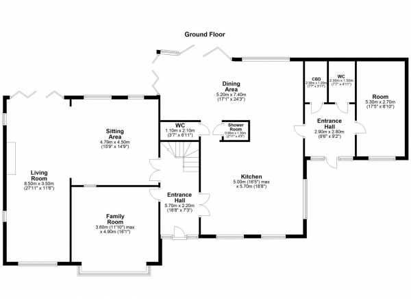 Floor Plan Image for 4 Bedroom Detached House for Sale in HALLMARK FINE HOMES |  Walton Station Lane, Sandal, Wakefield