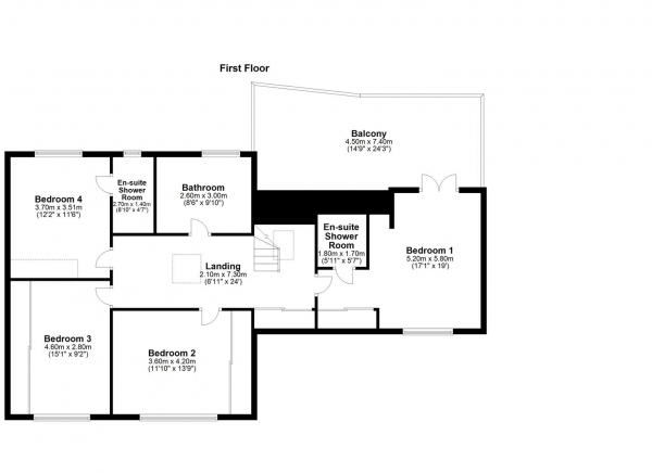 Floor Plan Image for 4 Bedroom Detached House for Sale in HALLMARK FINE HOMES |  Walton Station Lane, Sandal, Wakefield