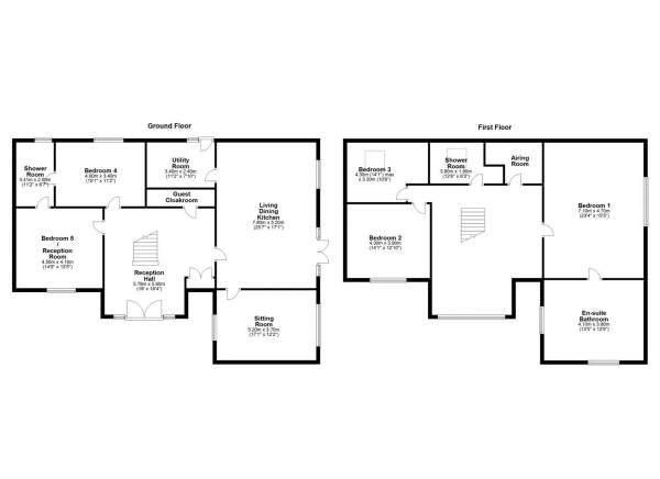 Floor Plan Image for 5 Bedroom Detached House for Sale in HALLMARK FINE HOMES | Broomhall Avenue, Wakefield