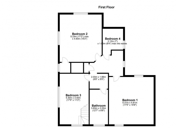 Floor Plan Image for 4 Bedroom Detached House for Sale in HALLMARK FINE HOMES | High Street, Normanton