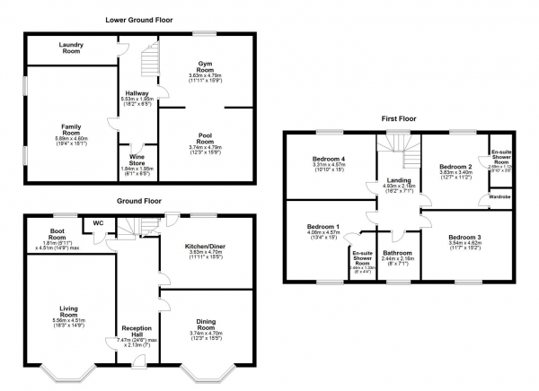 Floor Plan Image for 4 Bedroom Detached House for Sale in Highfield Road, Horbury, Wakefield