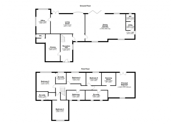 Floor Plan Image for 5 Bedroom Detached House for Sale in HALLMARK FINE HOMES |  Pontefract Road, Ackworth, Pontefract