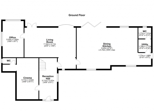 Floor Plan Image for 5 Bedroom Detached House for Sale in HALLMARK FINE HOMES |  Pontefract Road, Ackworth, Pontefract