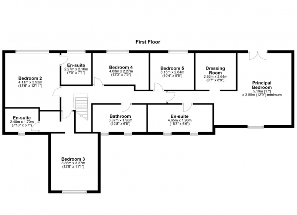 Floor Plan Image for 5 Bedroom Detached House for Sale in HALLMARK FINE HOMES |  Pontefract Road, Ackworth, Pontefract