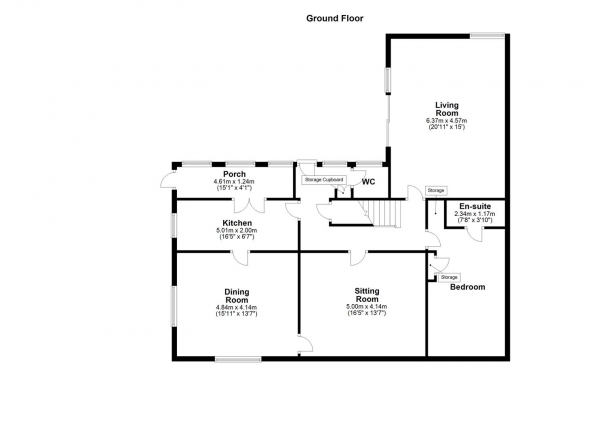 Floor Plan Image for 5 Bedroom Detached House for Sale in HALLMARK FINE HOMES | Wentbridge Lane, Thorpe Audlin, Pontefract