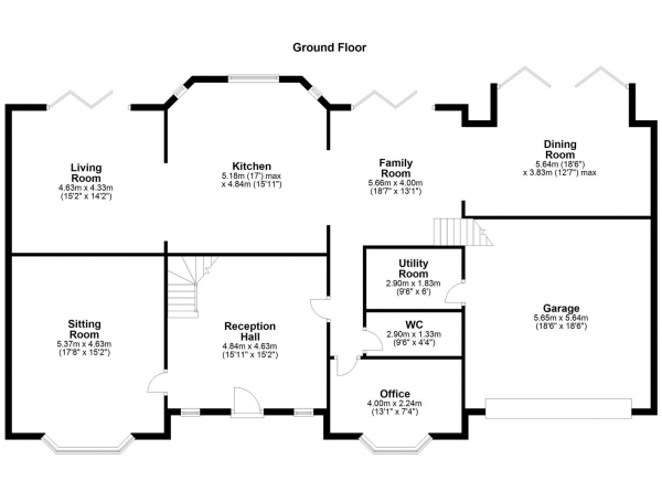 Floor Plan Image for 5 Bedroom Detached House for Sale in HALLMARK FINE HOMES |Woodthorpe Manor, Sandal, Wakefield