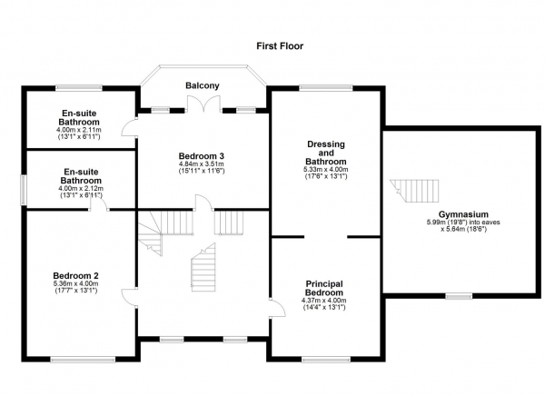 Floor Plan Image for 5 Bedroom Detached House for Sale in HALLMARK FINE HOMES |Woodthorpe Manor, Sandal, Wakefield