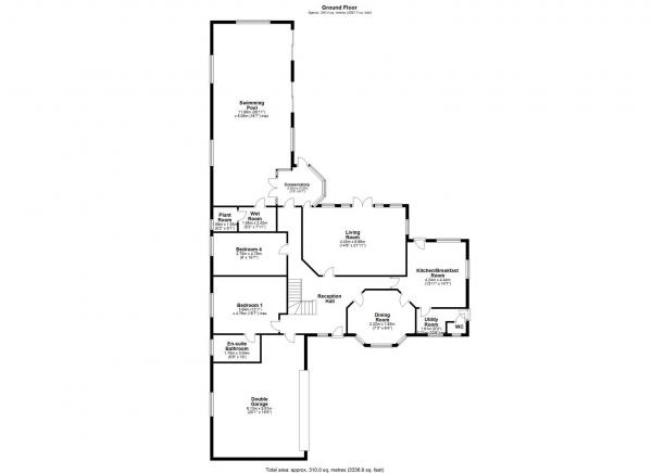 Floor Plan Image for 4 Bedroom Detached Bungalow for Sale in Backhouse Lane, Woolley, Wakefield