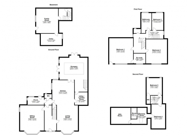 Floor Plan Image for 5 Bedroom Detached House for Sale in HALLMARK FINE HOMES | West Wells Road, Ossett