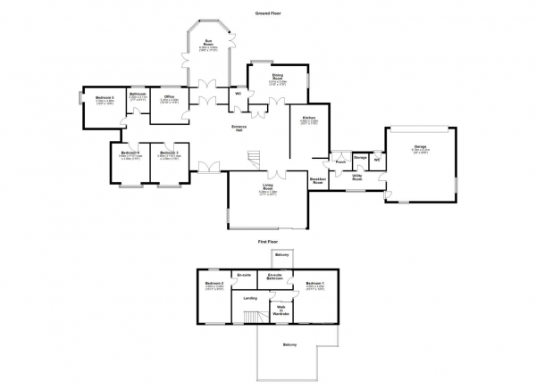 Floor Plan Image for 5 Bedroom Detached House for Sale in HALLMARK FINE HOMES | Philips Lane, Darrington, Pontefract